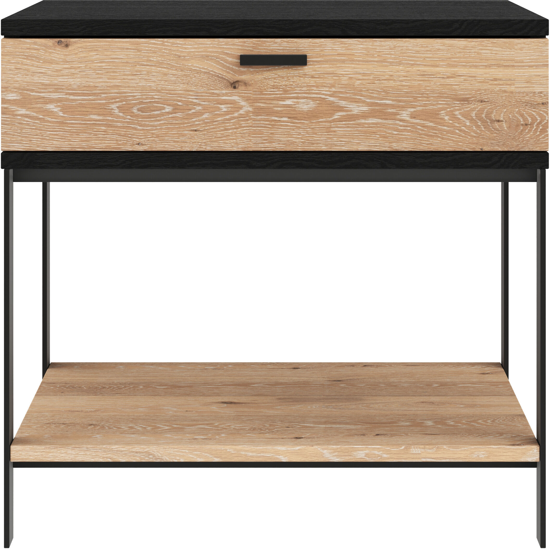 Rosso 23.75 X 23.5 inch Black / Brown / Matte Black Night Stand